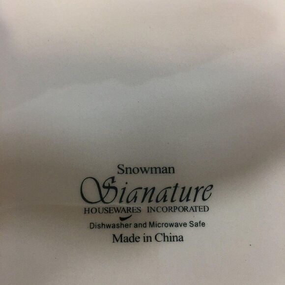 Signature snowmen  decorative  cookie plate - Picture 3 of 3